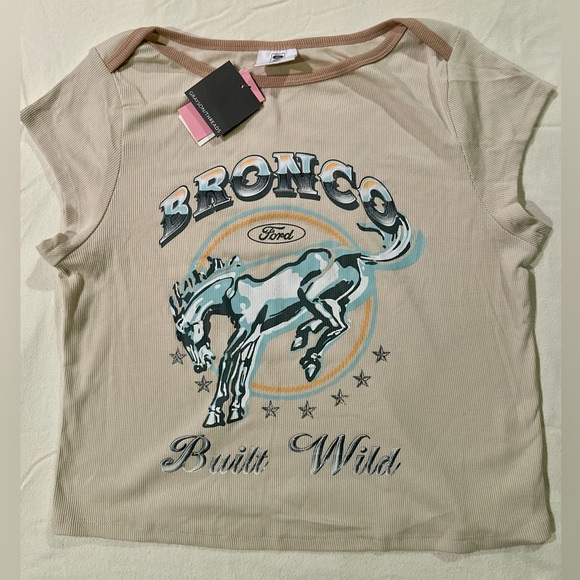 Grayson Threads Tops - Ford Bronco Women’s Graphic Top, Beige Tan XL NWT Grayson Threads - Horse Logo